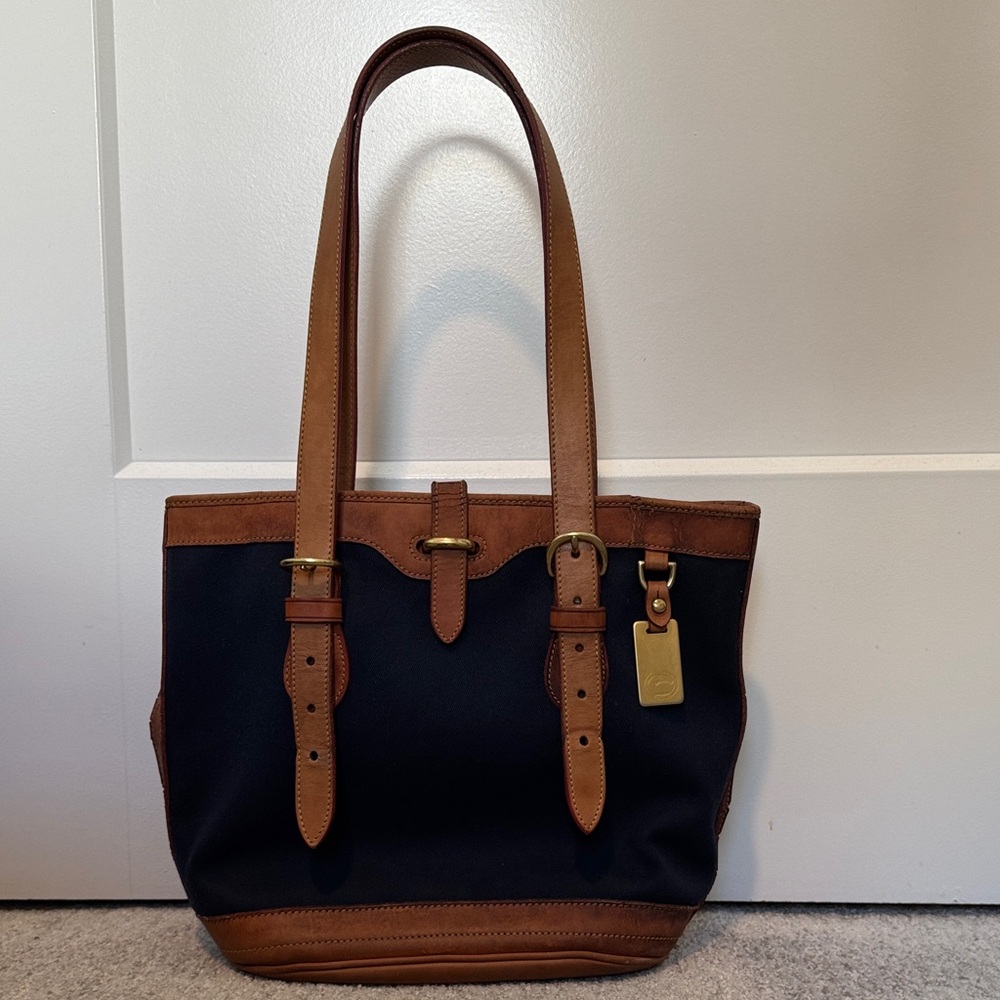 Dooney & Bourke Black and Tan Tote Bag